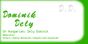 dominik dely business card